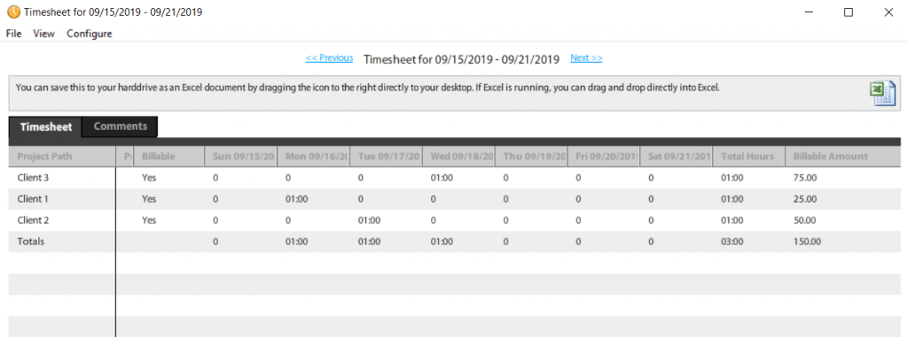 Weekely Timesheet